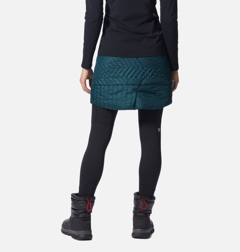 Women's Trekkin Insulated Mini Skirt, Color: Dark Marsh, image 2