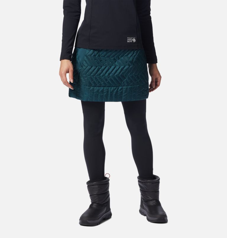 Women's Trekkin Insulated Mini Skirt, Color: Dark Marsh, image 1