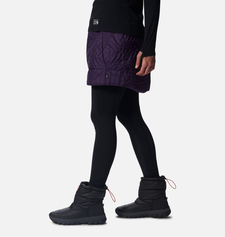 Women's Trekkin Insulated Mini Skirt, Color: Night Iris, image 3