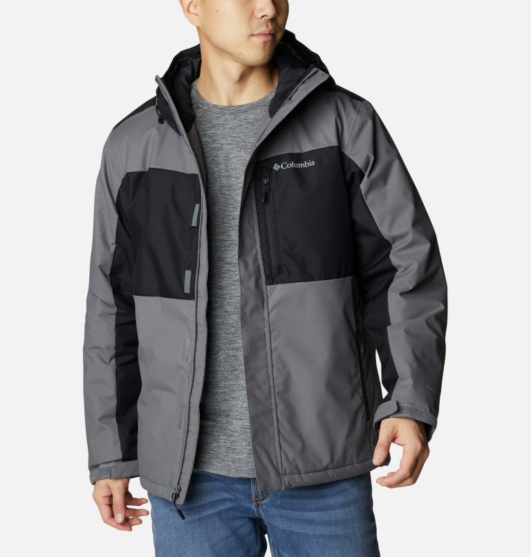Thumbnail: Men's Tipton Peak II Insulated Rain Jacket, Color: City Grey, Black, image 8