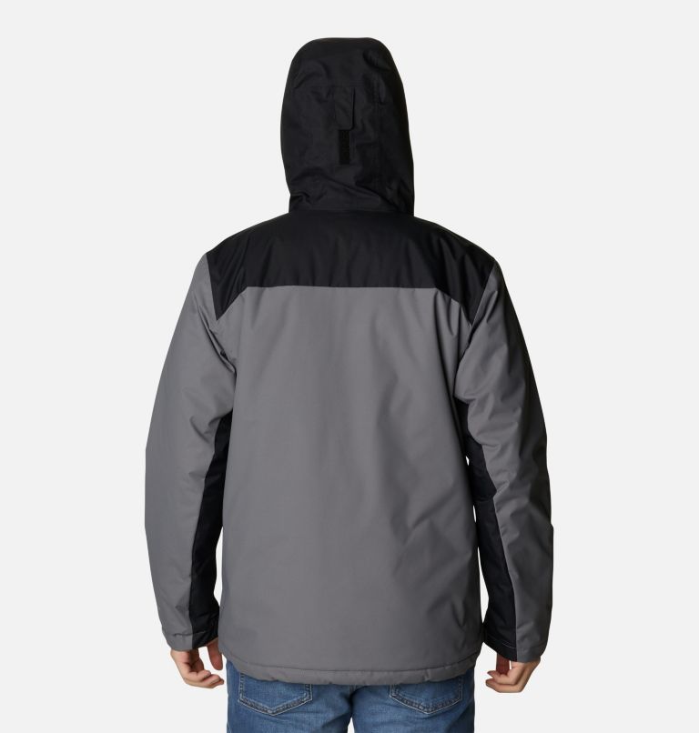 Thumbnail: Men's Tipton Peak II Insulated Rain Jacket, Color: City Grey, Black, image 2