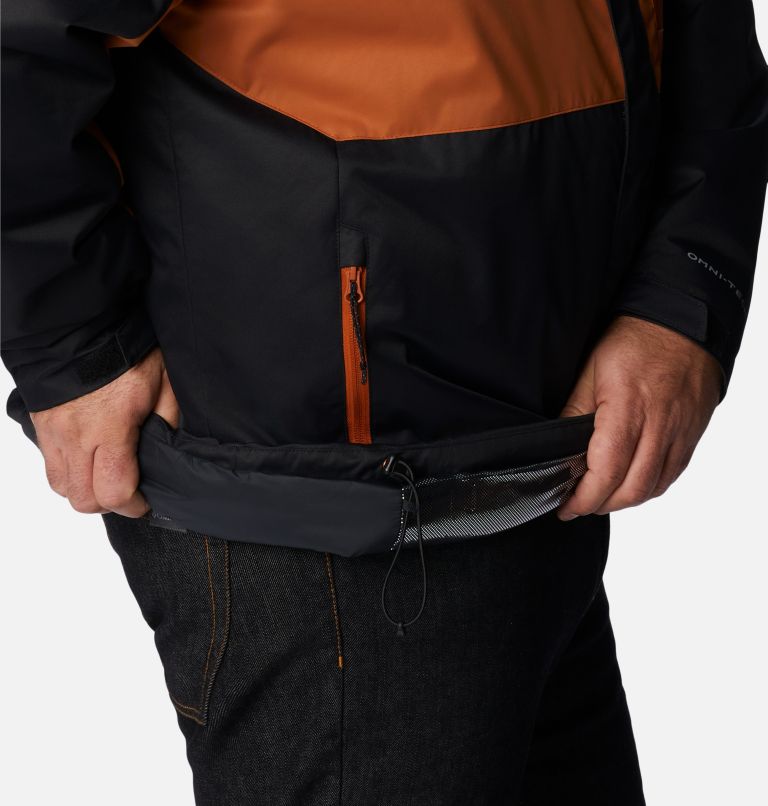 Men's Tipton Peak II Insulated Rain Jacket - Big, Color: Black, Warm Copper, image 7