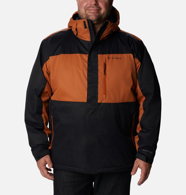Thumbnail: Men's Tipton Peak II Insulated Rain Jacket - Big, Color: Black, Warm Copper, image 1