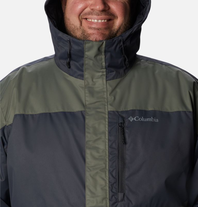 Men's Tipton Peak II Insulated Rain Jacket - Big, Color: Stone Green, Shark, image 4