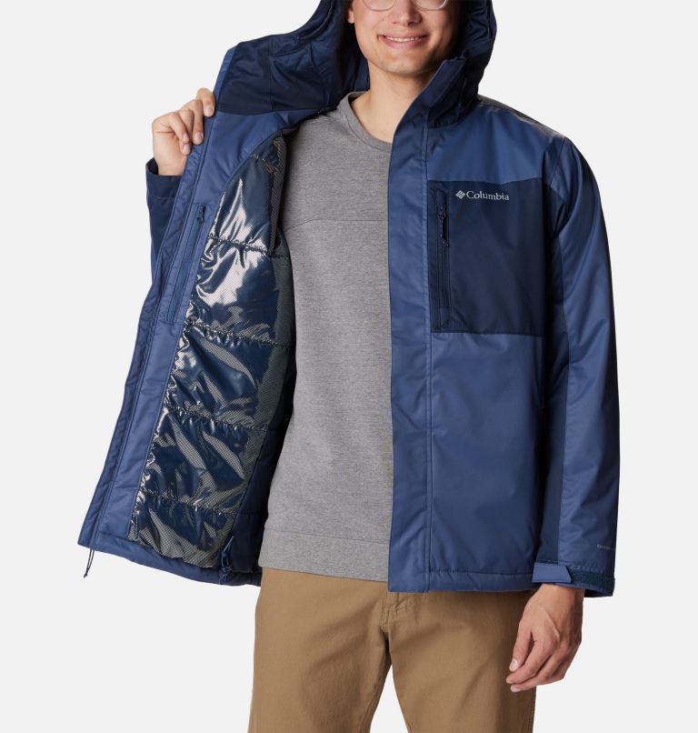 Thumbnail: Men's Tipton Peak II Insulated Rain Jacket - Tall, Color: Dark Mountain, Collegiate Navy, image 5