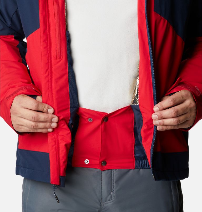 Men's Centerport II Ski Jacket, Color: Mountain Red, Collegiate Navy, image 12