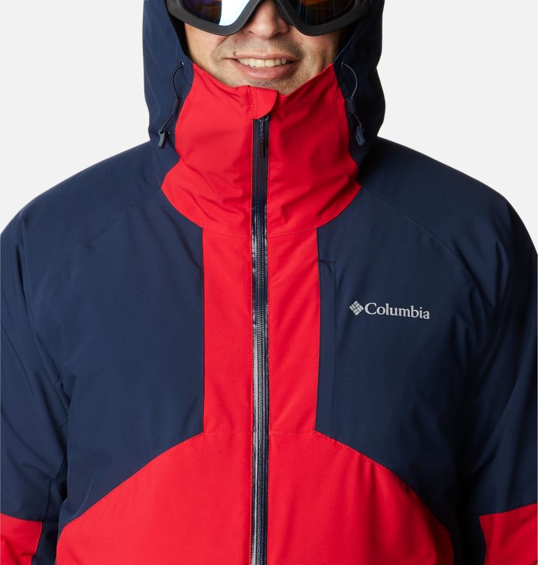 Thumbnail: Men's Centerport II Jacket - Tall, Color: Mountain Red, Collegiate Navy, image 4