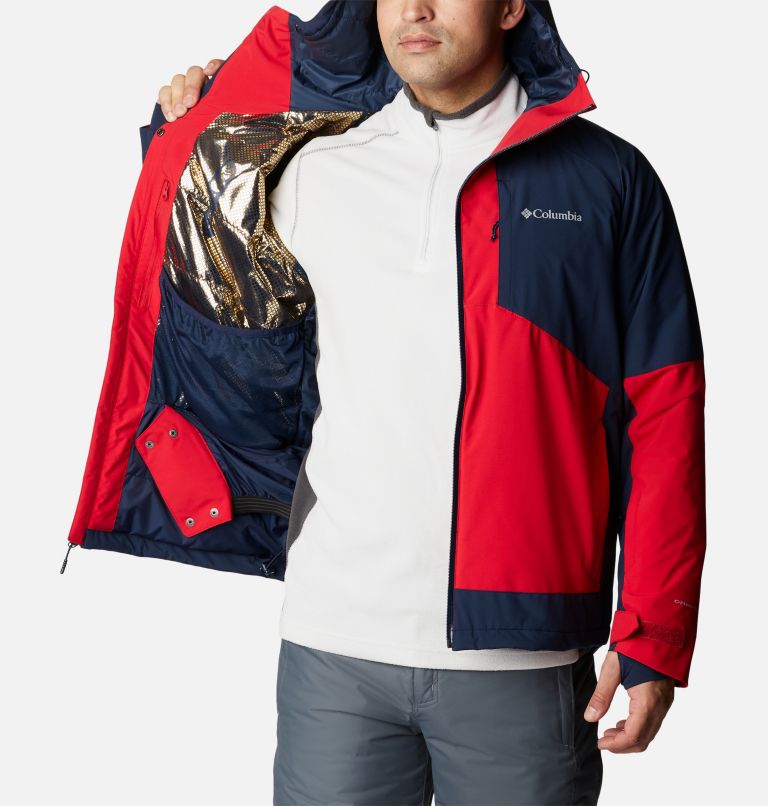 Thumbnail: Men's Centerport II Jacket - Tall, Color: Mountain Red, Collegiate Navy, image 5