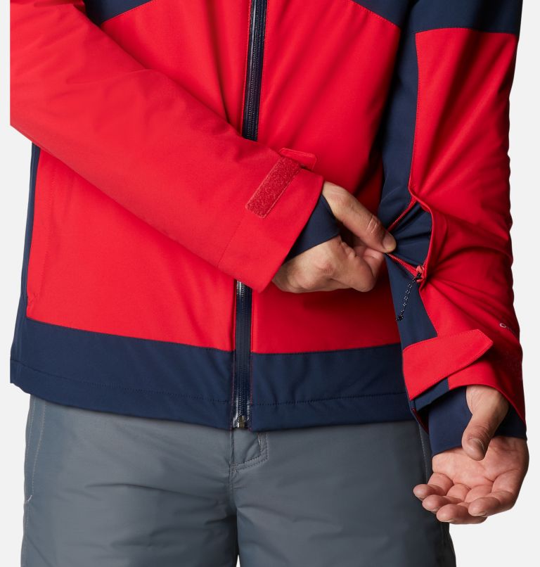 Men's Centerport II Ski Jacket, Color: Mountain Red, Collegiate Navy, image 9