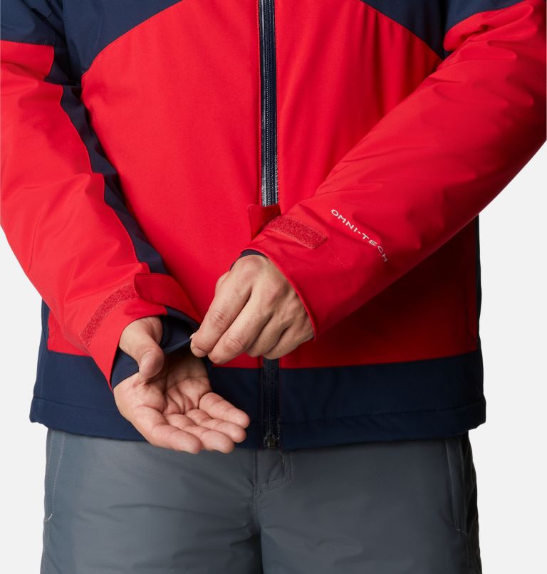 Men's Centerport II Ski Jacket, Color: Mountain Red, Collegiate Navy, image 10