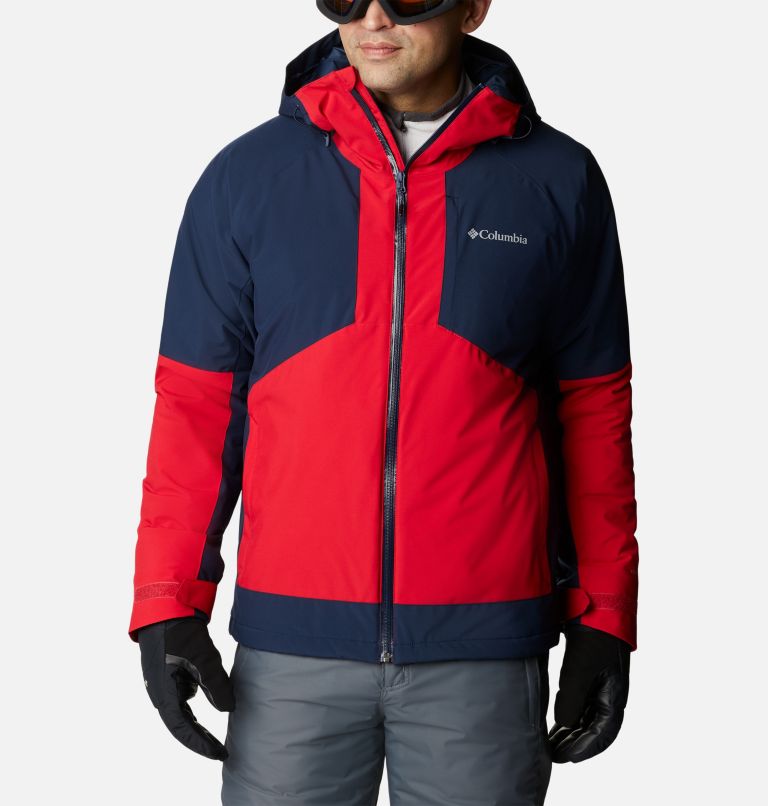 Thumbnail: Men's Centerport II Jacket - Tall, Color: Mountain Red, Collegiate Navy, image 1