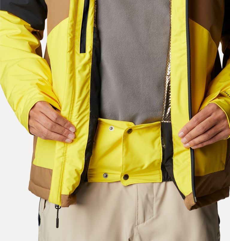 Men's Centerport II Ski Jacket, Color: Laser Lemon, Delta, Black, image 12