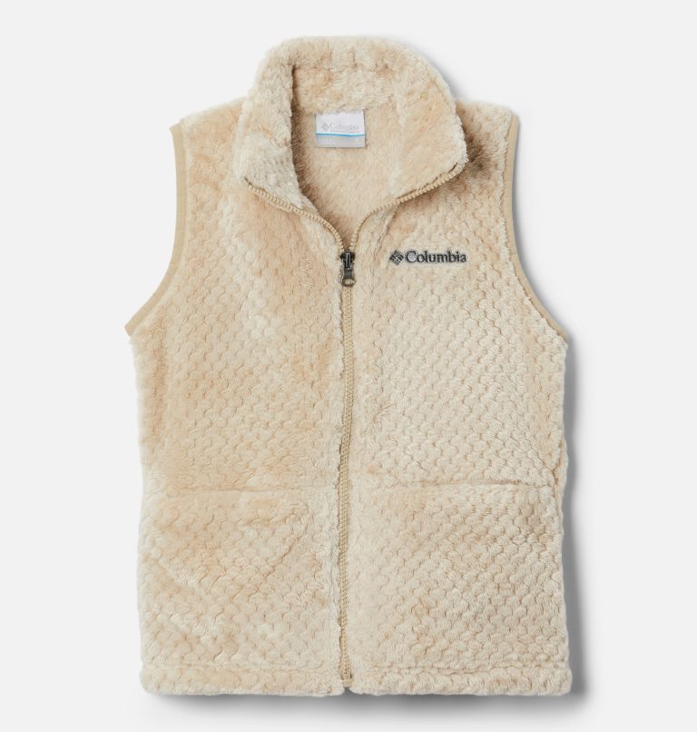 Thumbnail: Girls' Fire Side Sherpa Vest, Color: Ancient Fossil, image 1