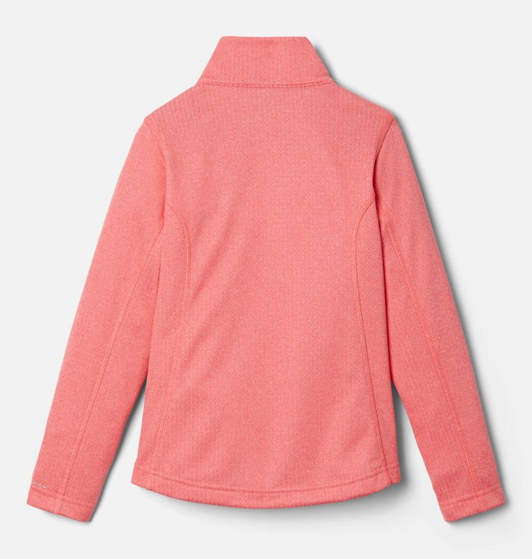 Thumbnail: Girls' Park View Full Zip Fleece Jacket, Color: Blush Pink Heather, image 2