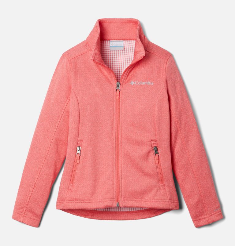 Girls' Park View Full Zip Fleece Jacket, Color: Blush Pink Heather, image 1