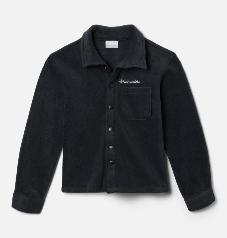 Boys' Steens Mtn Fleece Over Shirt, Color: Black, image 1