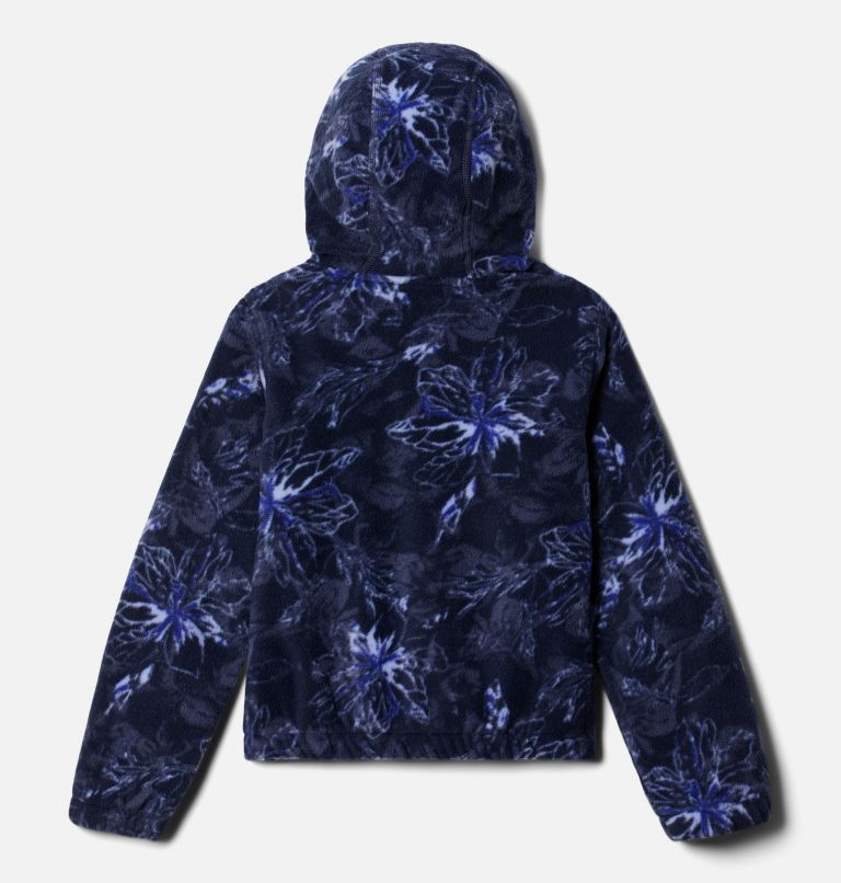 Girls' Benton Springs Hooded Half Zip Fleece Pullover, Color: Nocturnal Aurelian, image 2