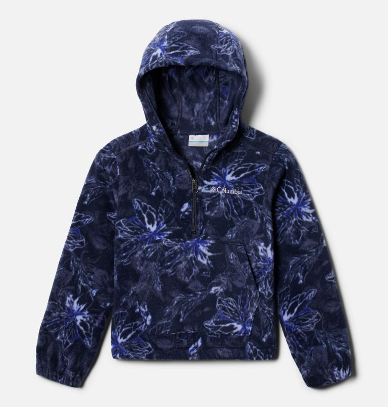 Girls' Benton Springs Hooded Half Zip Fleece Pullover, Color: Nocturnal Aurelian, image 1