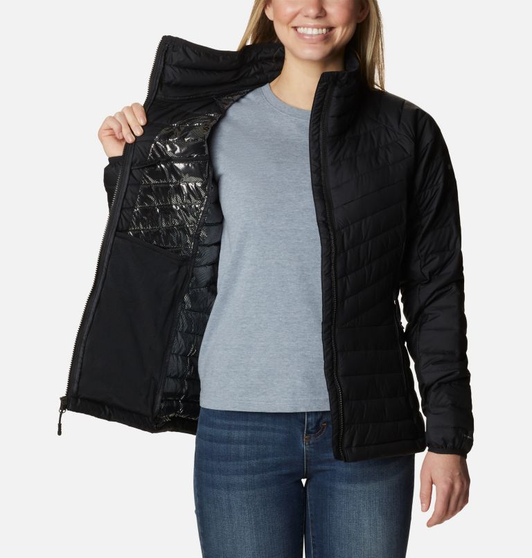 Women's Powder Lite II Full Zip Jacket, Color: Black, image 4