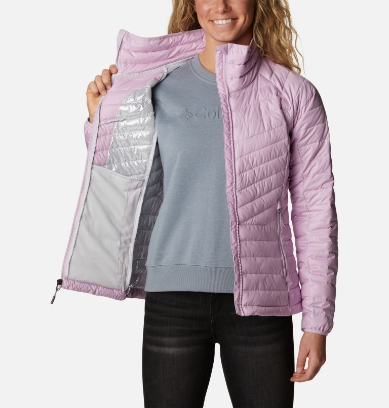 Women's Powder Lite II Full Zip Jacket, Color: Aura, image 5