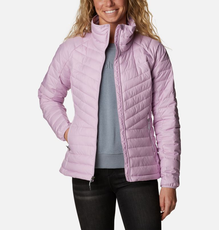 Women's Powder Lite II Full Zip Jacket, Color: Aura, image 8