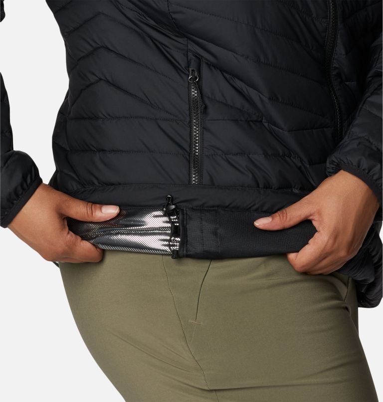 Thumbnail: Women's Powder Lite II Full Zip Insulated Jacket - Plus Size, Color: Black, image 7