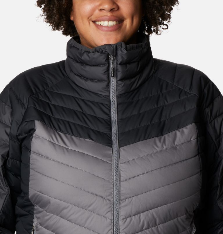 Women's Powder Lite II Full Zip Insulated Jacket - Plus Size, Color: City Grey, Shark, Black, image 4