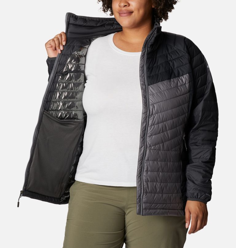 Women's Powder Lite II Full Zip Insulated Jacket - Plus Size, Color: City Grey, Shark, Black, image 5