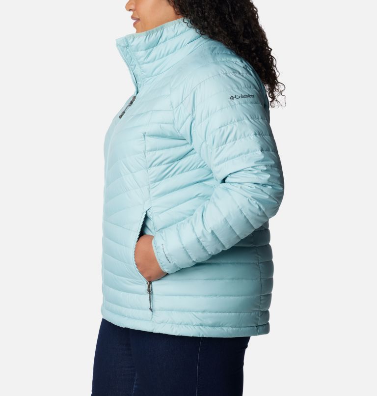 Women's Powder Lite II Full Zip Insulated Jacket - Plus Size, Color: Aqua Haze, image 3