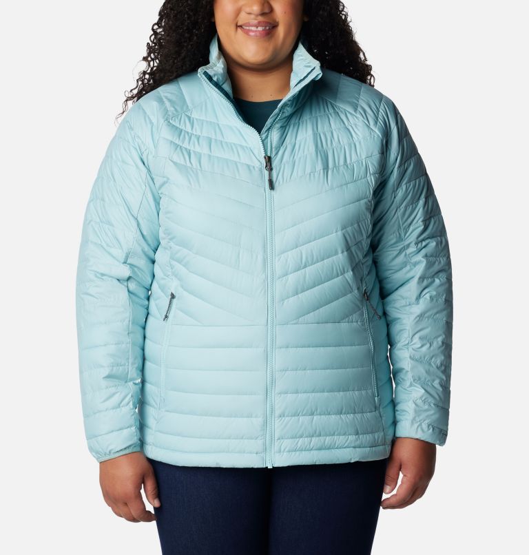 Women's Powder Lite II Full Zip Insulated Jacket - Plus Size, Color: Aqua Haze, image 1