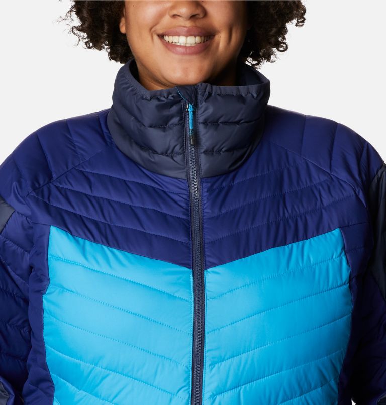 Women's Powder Lite II Full Zip Insulated Jacket - Plus Size, Color: Blue Chill, Nocturnal, Dark Sapphire, image 4
