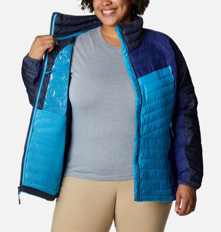Women's Powder Lite II Full Zip Insulated Jacket - Plus Size, Color: Blue Chill, Nocturnal, Dark Sapphire, image 5