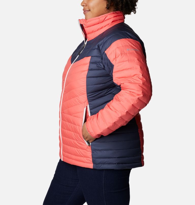 Women's Powder Lite II Full Zip Insulated Jacket - Plus Size, Color: Blush Pink, Nocturnal, image 3