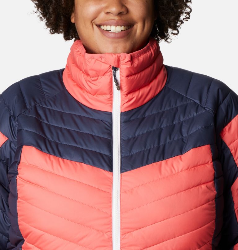 Thumbnail: Women's Powder Lite II Full Zip Insulated Jacket - Plus Size, Color: Blush Pink, Nocturnal, image 4
