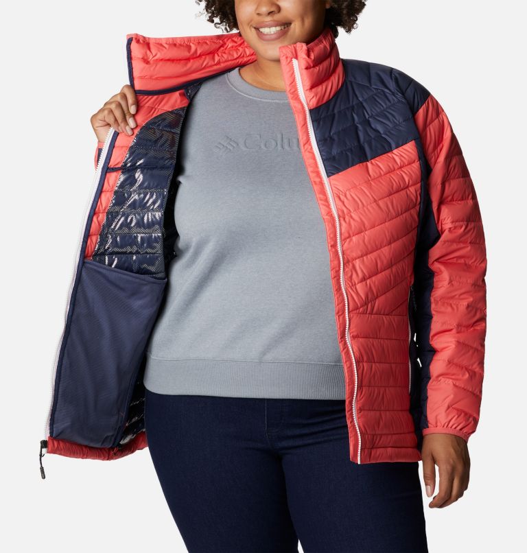 Thumbnail: Women's Powder Lite II Full Zip Insulated Jacket - Plus Size, Color: Blush Pink, Nocturnal, image 5