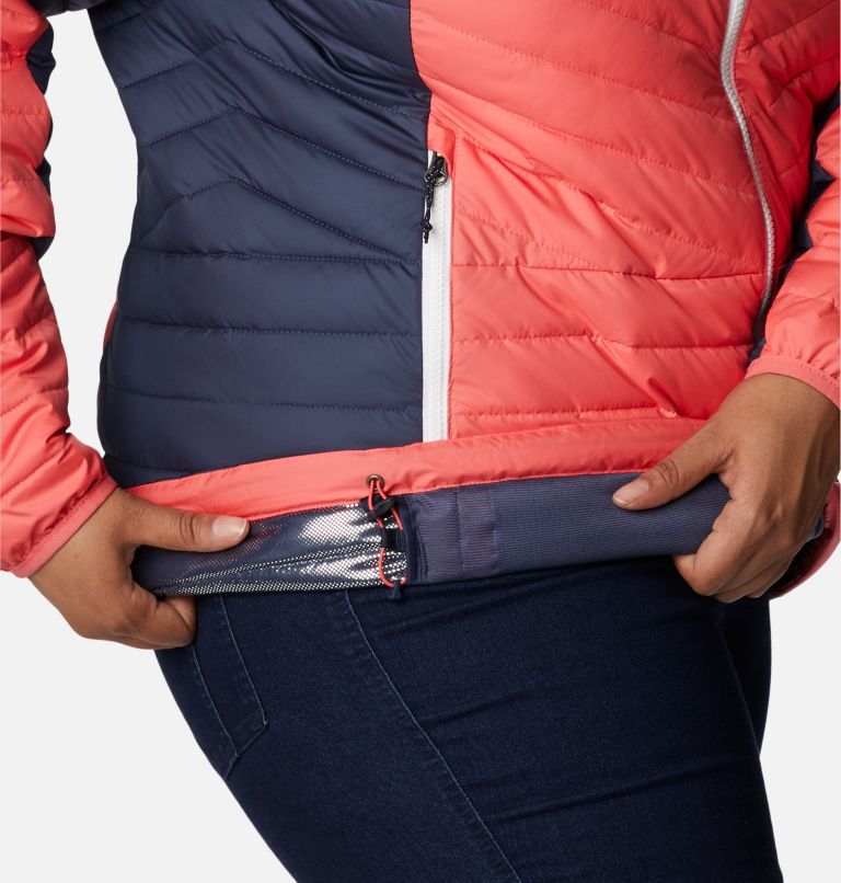 Thumbnail: Women's Powder Lite II Full Zip Insulated Jacket - Plus Size, Color: Blush Pink, Nocturnal, image 7
