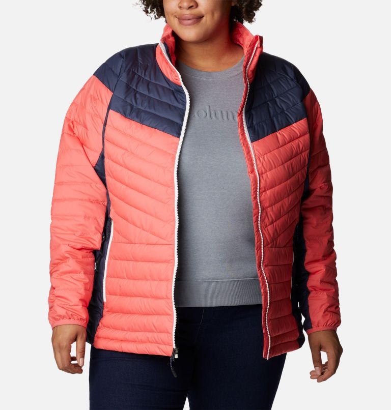 Women's Powder Lite II Full Zip Insulated Jacket - Plus Size, Color: Blush Pink, Nocturnal, image 8