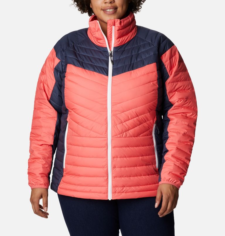 Thumbnail: Women's Powder Lite II Full Zip Insulated Jacket - Plus Size, Color: Blush Pink, Nocturnal, image 1