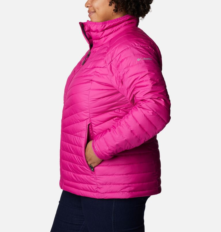 Thumbnail: Women's Powder Lite II Full Zip Insulated Jacket - Plus Size, Color: Wild Fuchsia, image 3