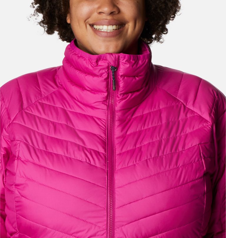 Women's Powder Lite II Full Zip Insulated Jacket - Plus Size, Color: Wild Fuchsia, image 4