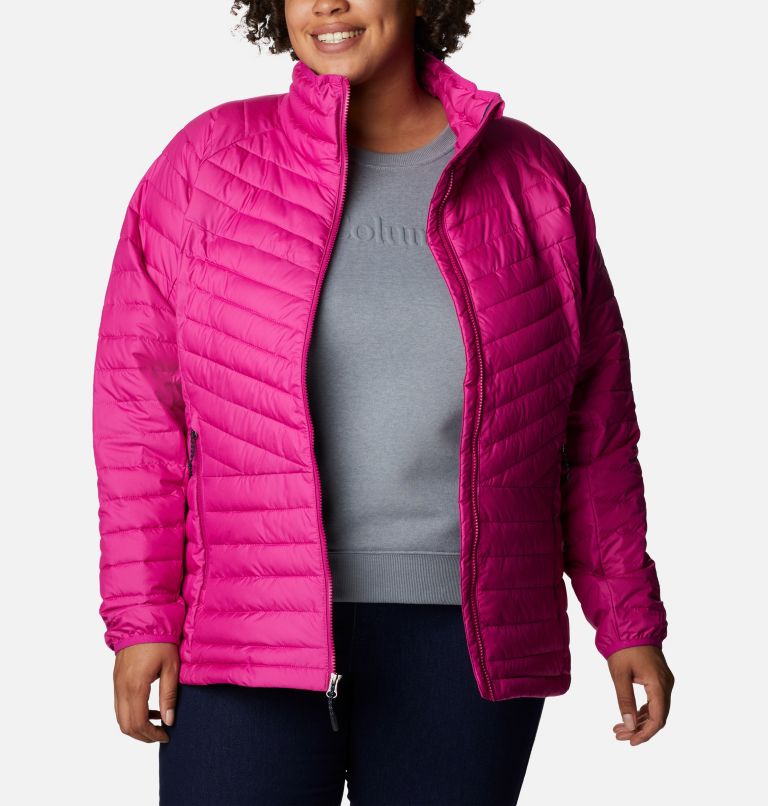 Women's Powder Lite II Full Zip Insulated Jacket - Plus Size, Color: Wild Fuchsia, image 8