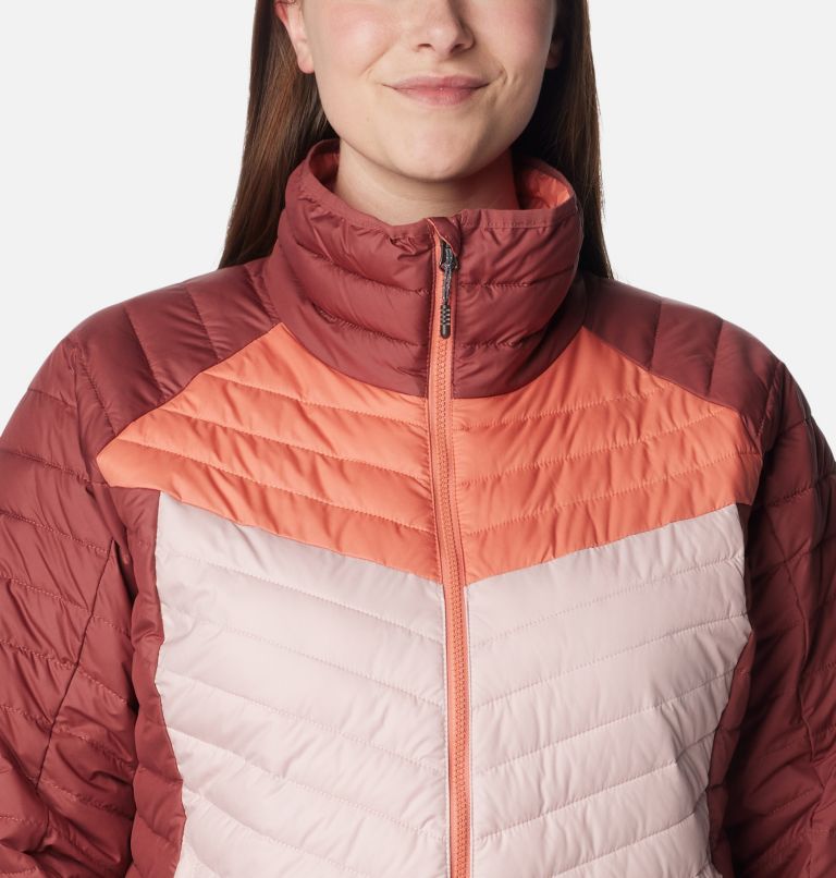 Thumbnail: Powder Lite II Full Zip Jacket | 679 | 1X, Color: Beetroot, Faded Peach, Dusty Pink, image 4