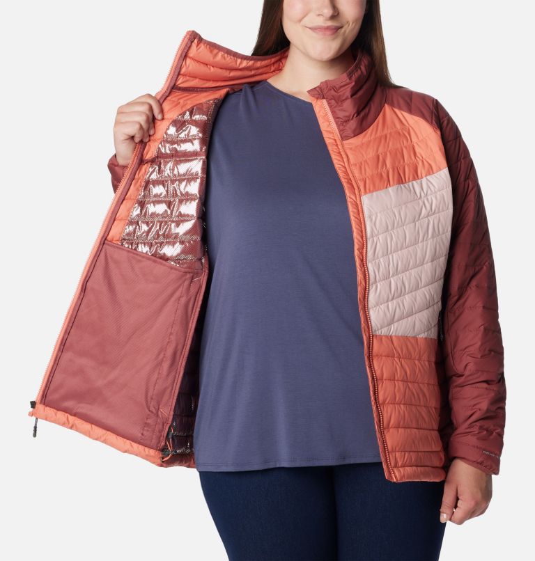 Thumbnail: Powder Lite II Full Zip Jacket | 679 | 1X, Color: Beetroot, Faded Peach, Dusty Pink, image 5