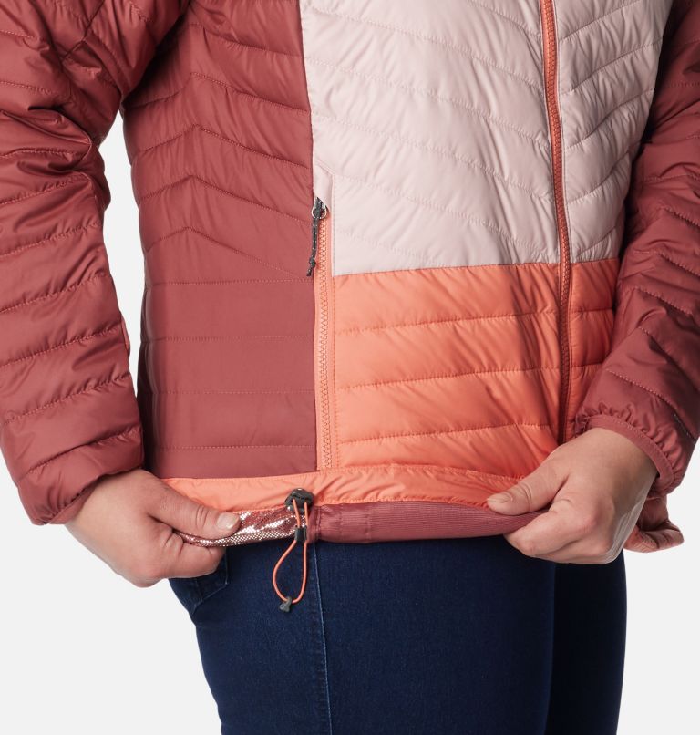 Powder Lite II Full Zip Jacket | 679 | 1X, Color: Beetroot, Faded Peach, Dusty Pink, image 6