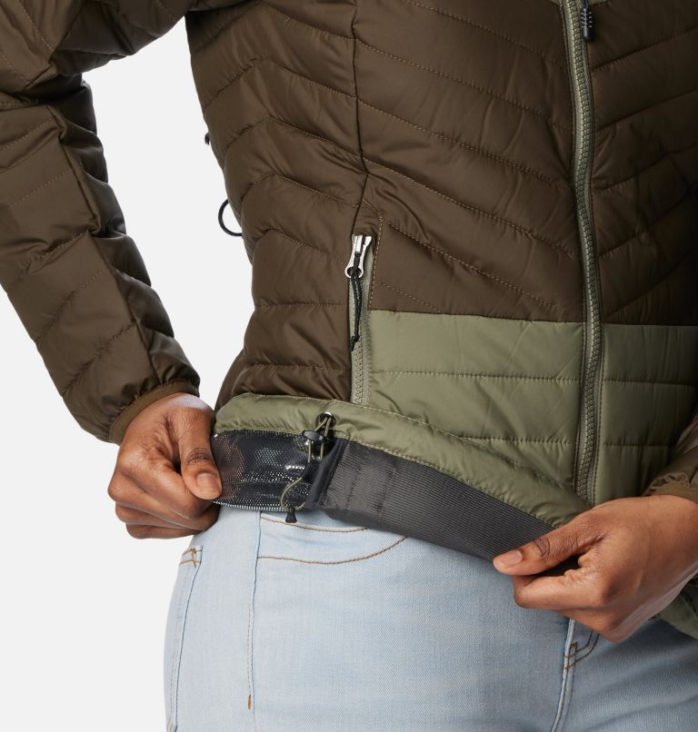 Powder Lite II Full Zip Jacket | 320 | L, Color: Olive Green, Stone Green, image 7