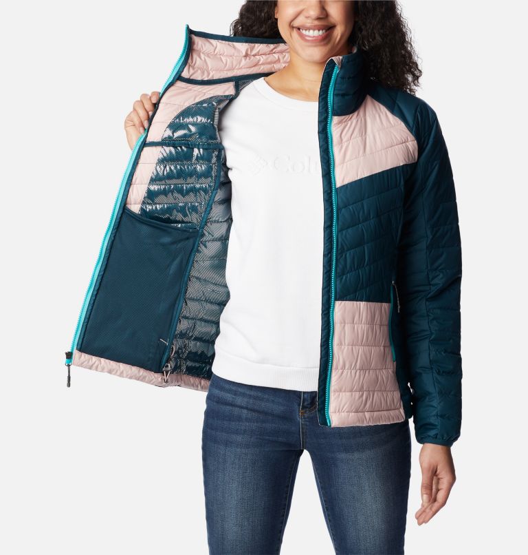 Powder Lite II Full Zip Jacket | 414 | XL, Color: Night Wave, Dusty Pink, image 5