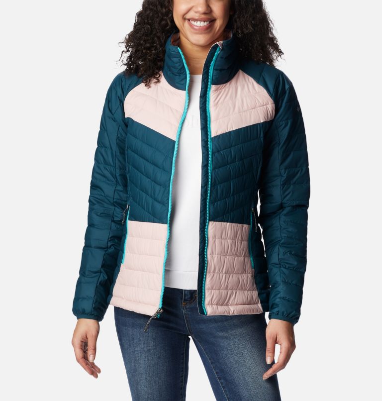 Powder Lite II Full Zip Jacket | 414 | XL, Color: Night Wave, Dusty Pink, image 8