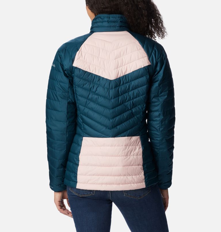 Powder Lite II Full Zip Jacket | 414 | XL, Color: Night Wave, Dusty Pink, image 2