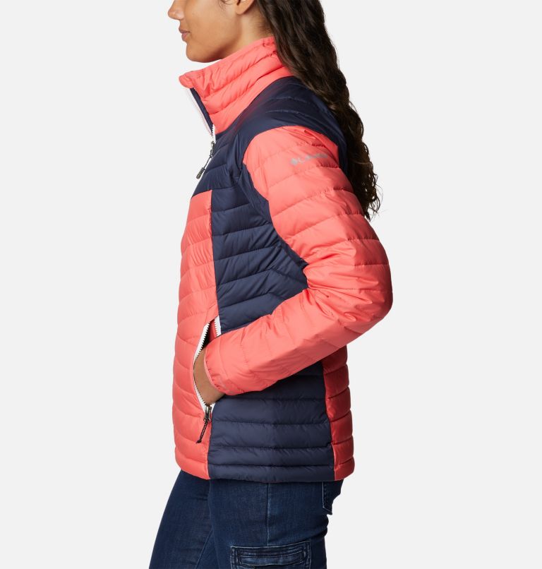 Thumbnail: Women's Powder Lite II Full Zip Jacket, Color: Blush Pink, Nocturnal, image 3