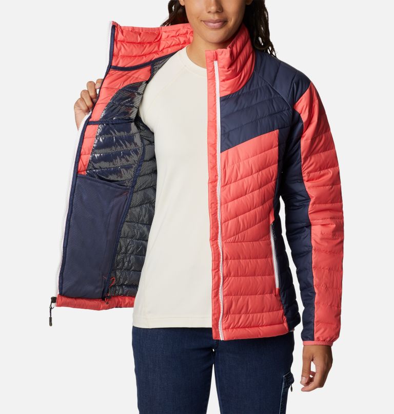 Women's Powder Lite II Full Zip Jacket, Color: Blush Pink, Nocturnal, image 5